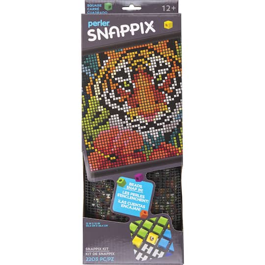 Perler&#x2122; Snappix&#x2122; Jungle Tiger Fuse Beads Craft Kit